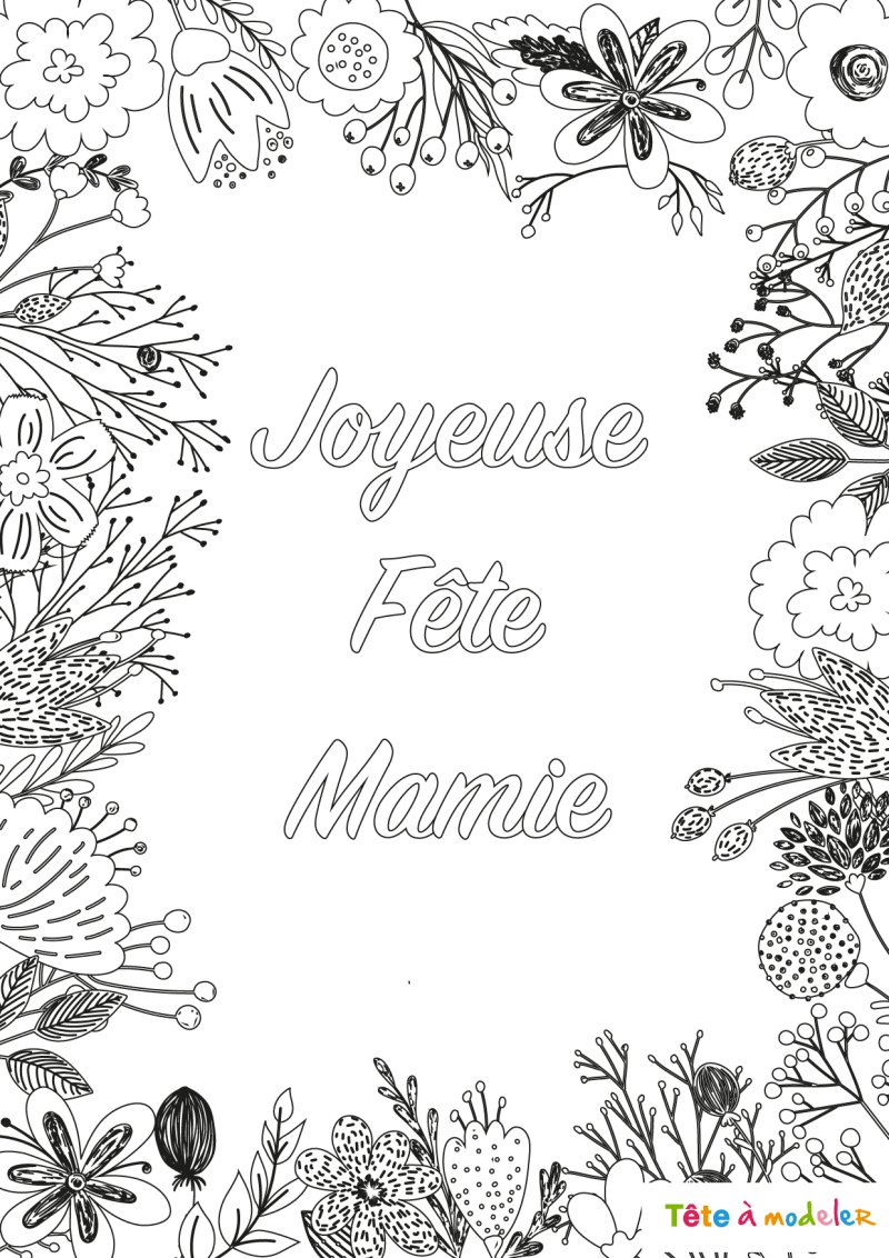 Coloriage pour mamie #4