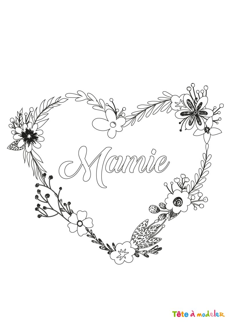 Coloriage pour mamie #5
