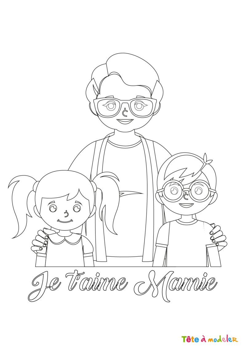 Coloriage pour mamie #6
