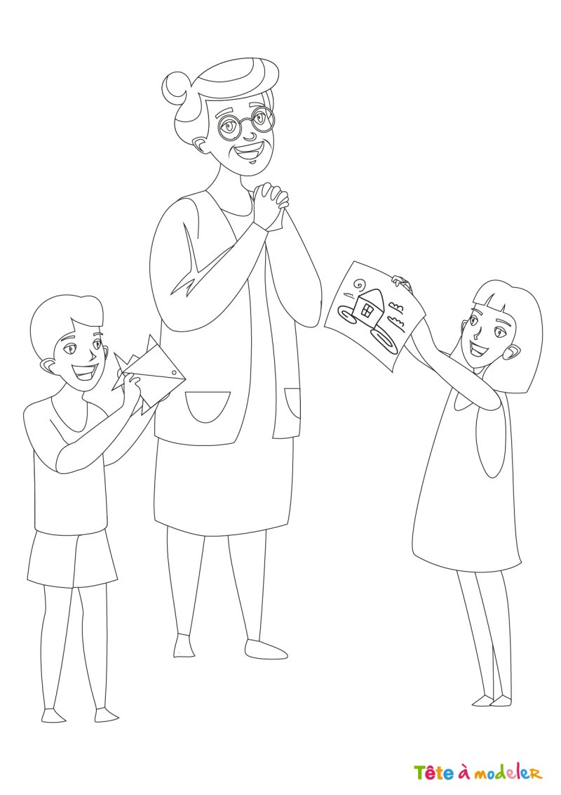 Coloriage pour mamie #7