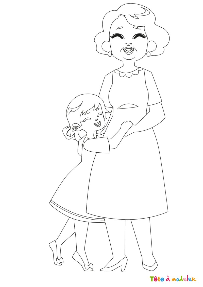 Coloriage pour mamie #8