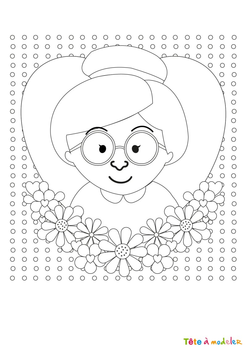 Coloriage pour mamie #9