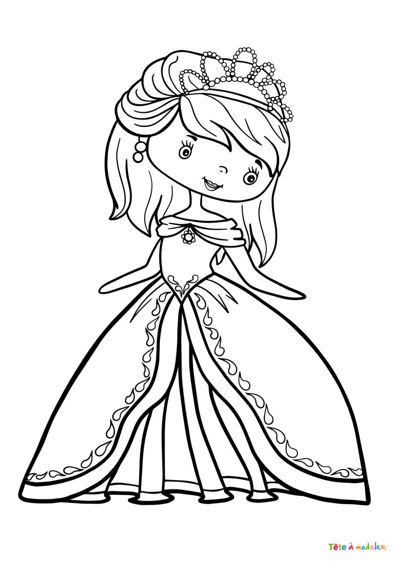 Coloriage princesse #07