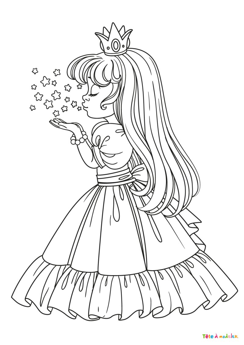 Coloriage princesse #08