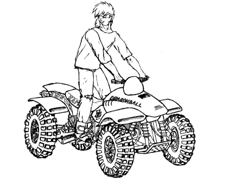 Coloriage Quad gratuit