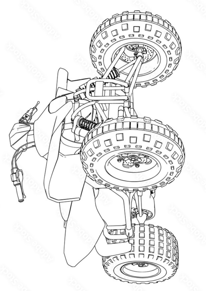 Coloriage quad pour enfant