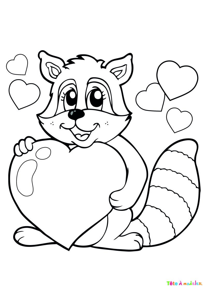 Coloriage raton laveur #08