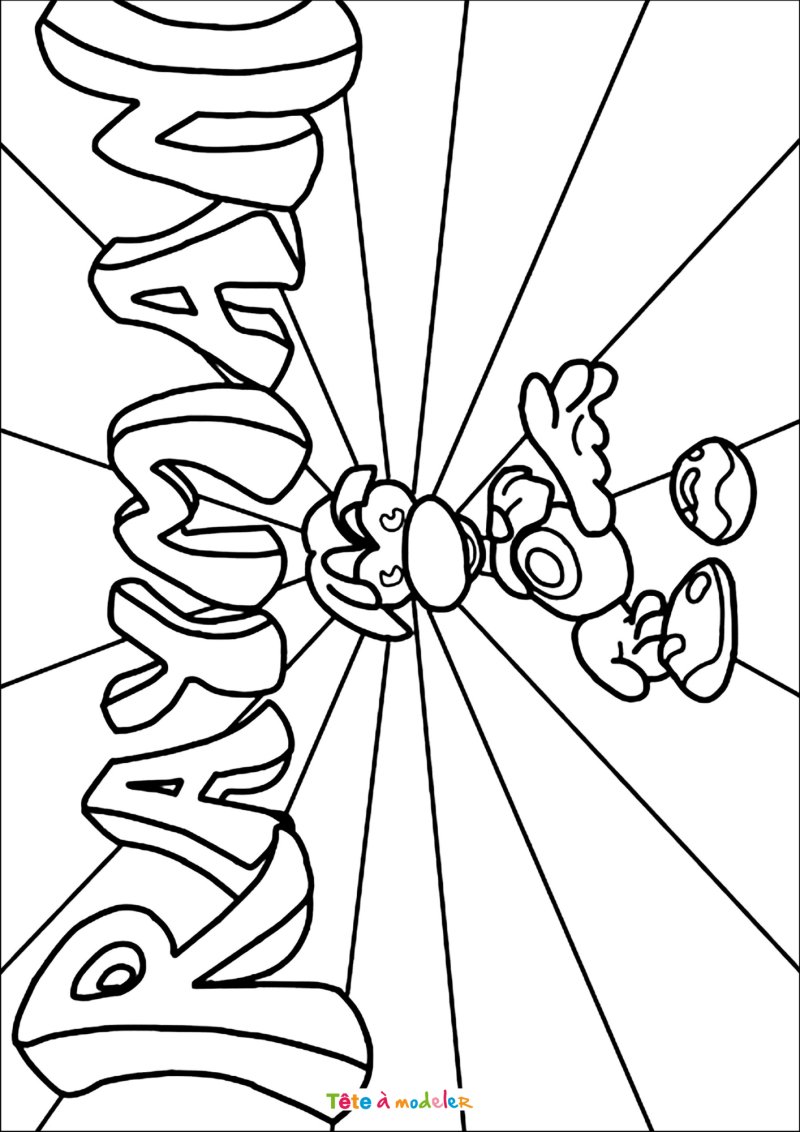 Coloriage Rayman facile