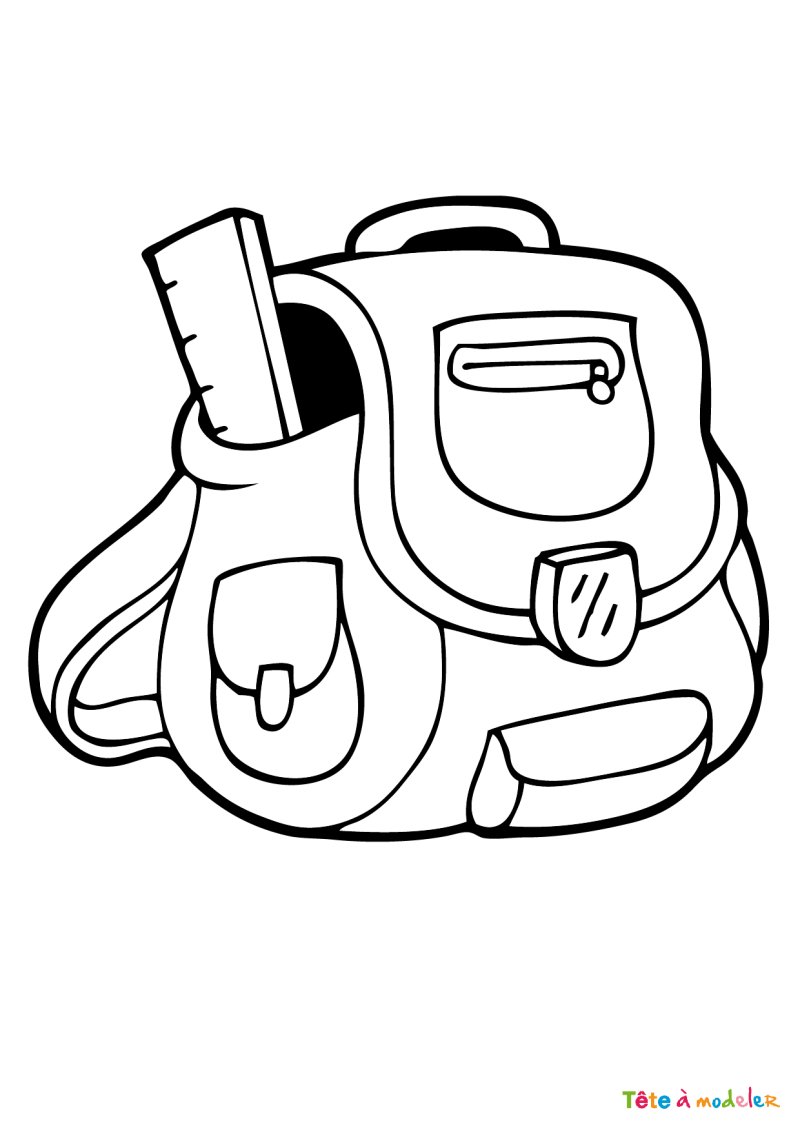 Coloriage rentrée école 9