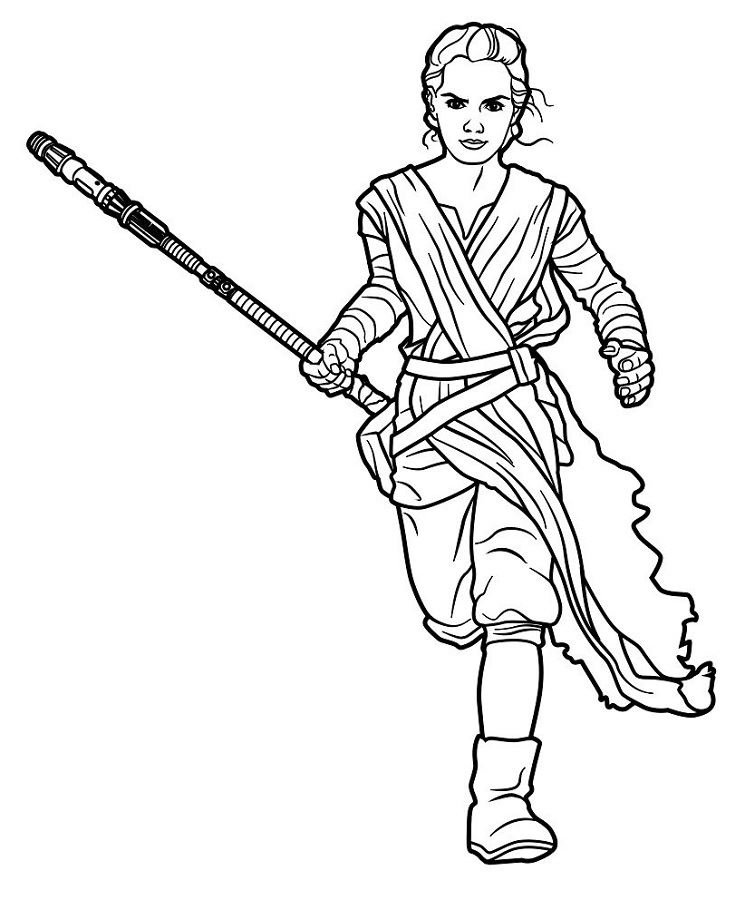 Coloriage Rey Star Wars