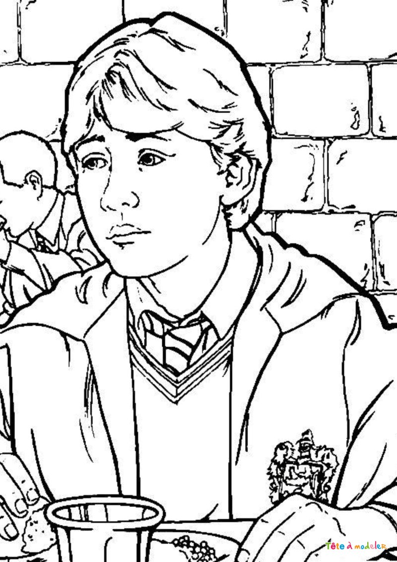 Coloriage Ron : l'ami d'Harry Potter