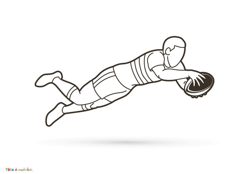 Coloriage rugby #06