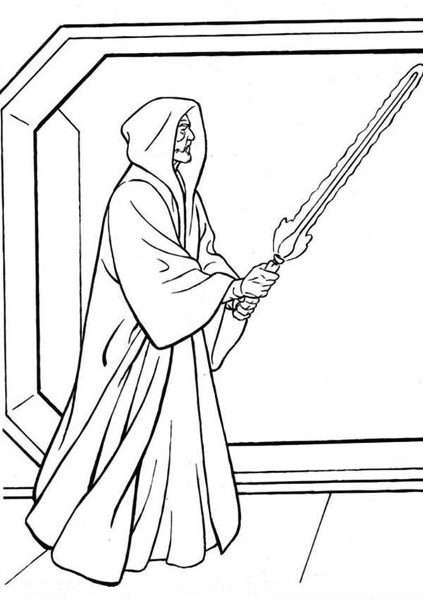 Coloriage sabre laser Star Wars