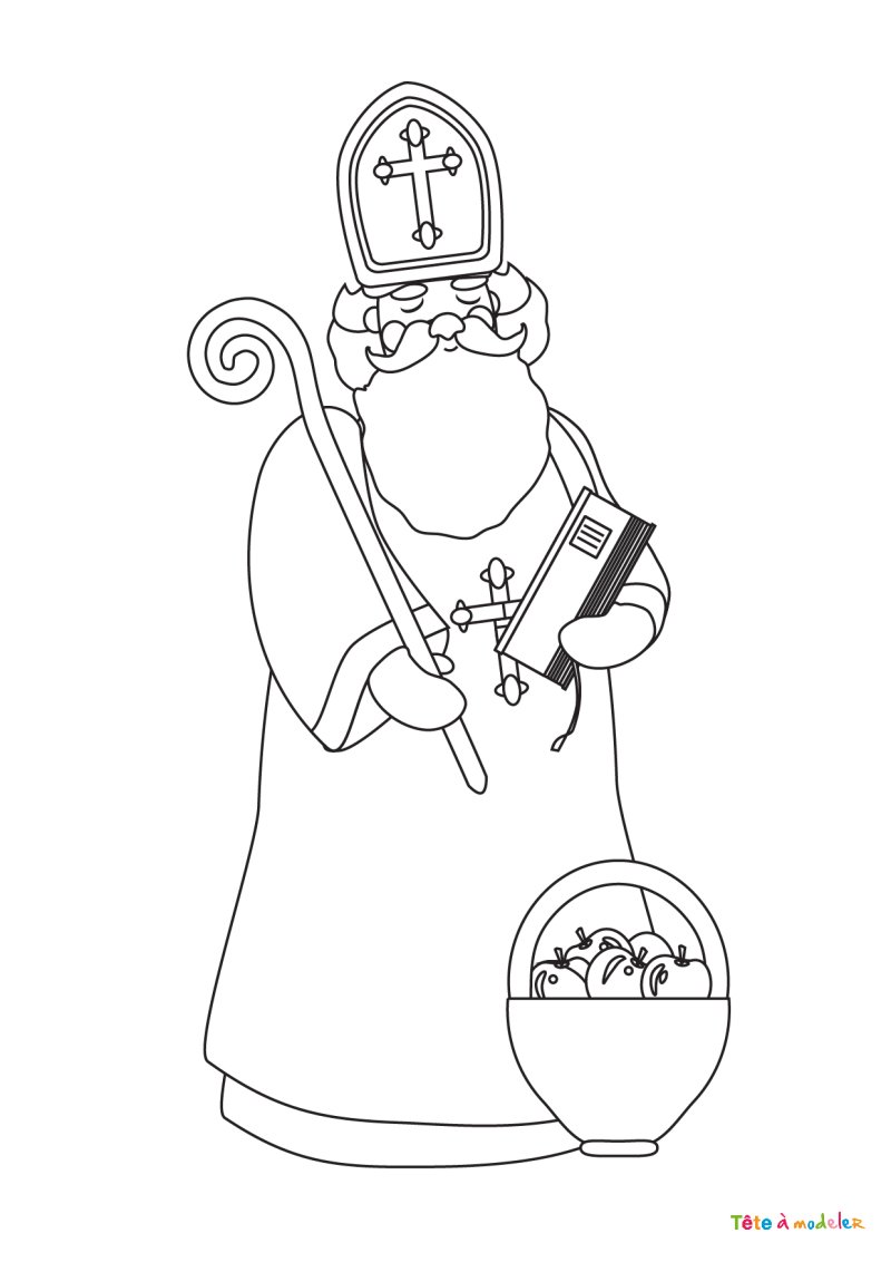 Coloriage Saint Nicolas #01