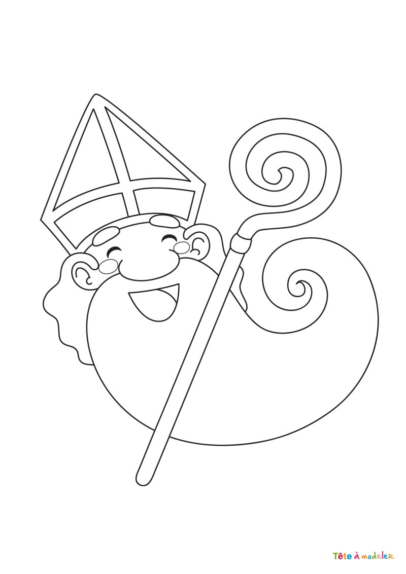 Coloriage Saint Nicolas #03