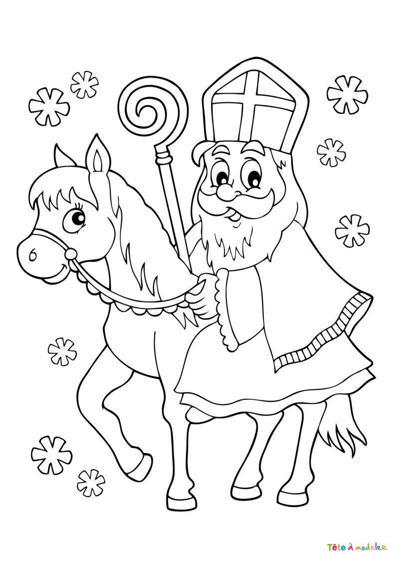 Coloriage Saint Nicolas #04