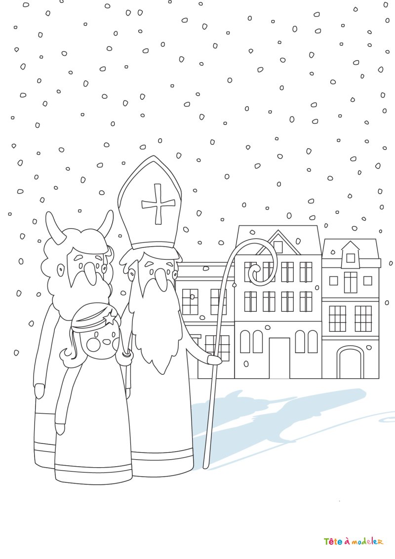 Coloriage Saint Nicolas #05