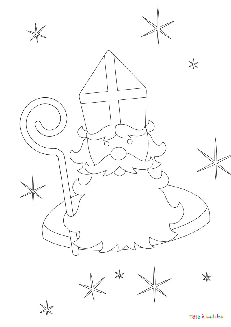 Coloriage Saint Nicolas #06