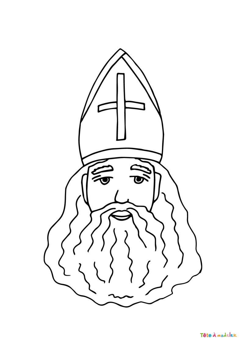 Coloriage Saint Nicolas #08
