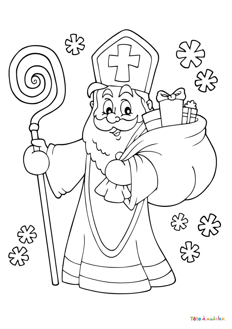 Coloriage Saint Nicolas #09
