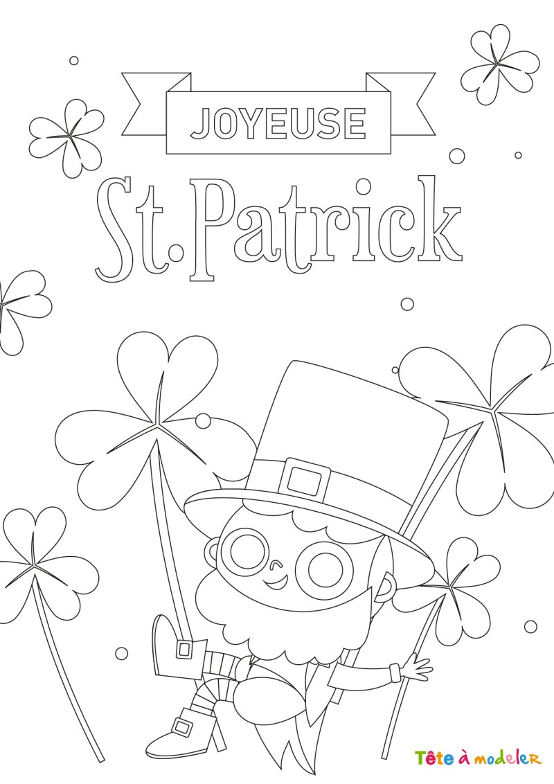 Coloriage Saint Patrick #1
