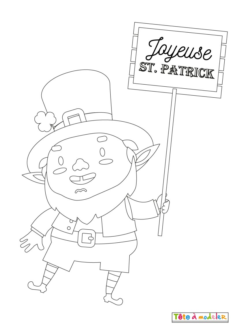 Coloriage Saint Patrick #10