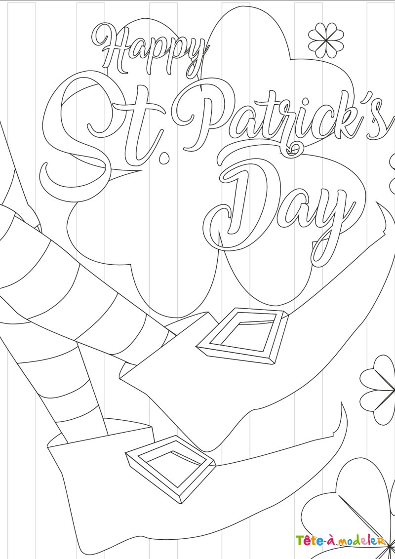 Coloriage Saint Patrick #3