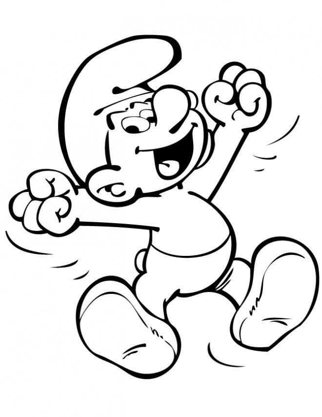 Coloriage Schtroumpf content