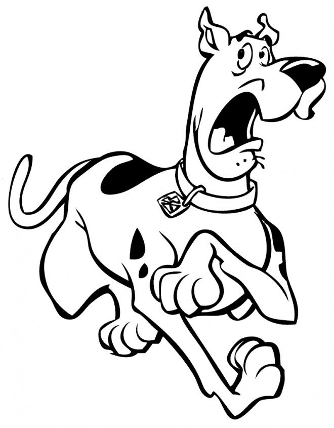 Coloriage Scooby Doo qui a peur