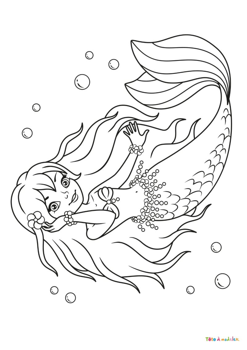 Coloriage sirene 20