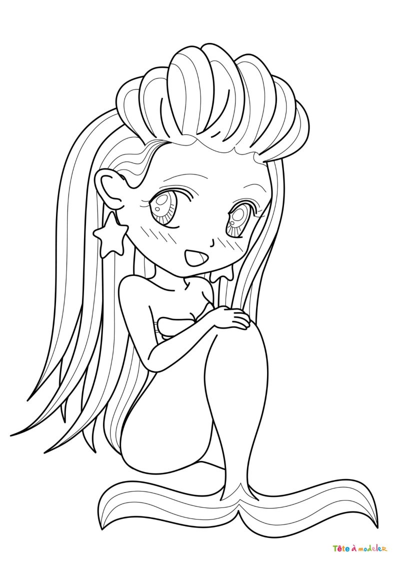 Coloriage sirene 24