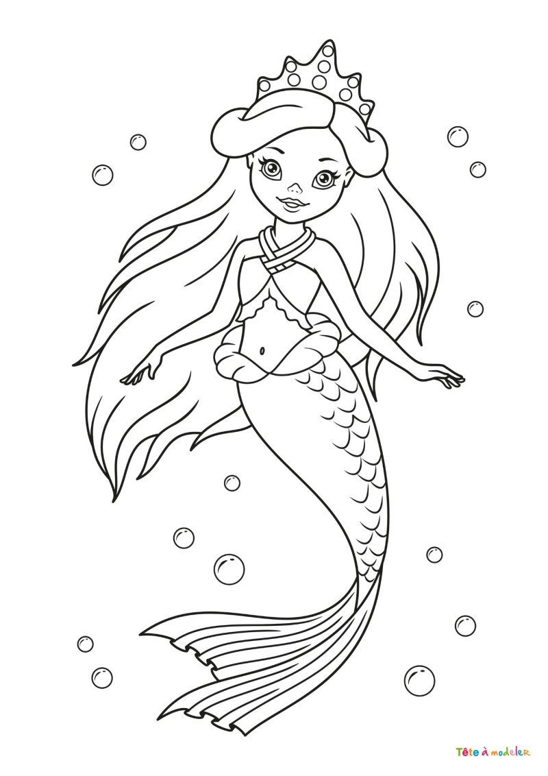 Coloriage sirene 3