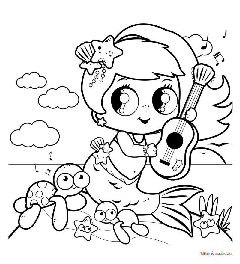Coloriage sirene 35