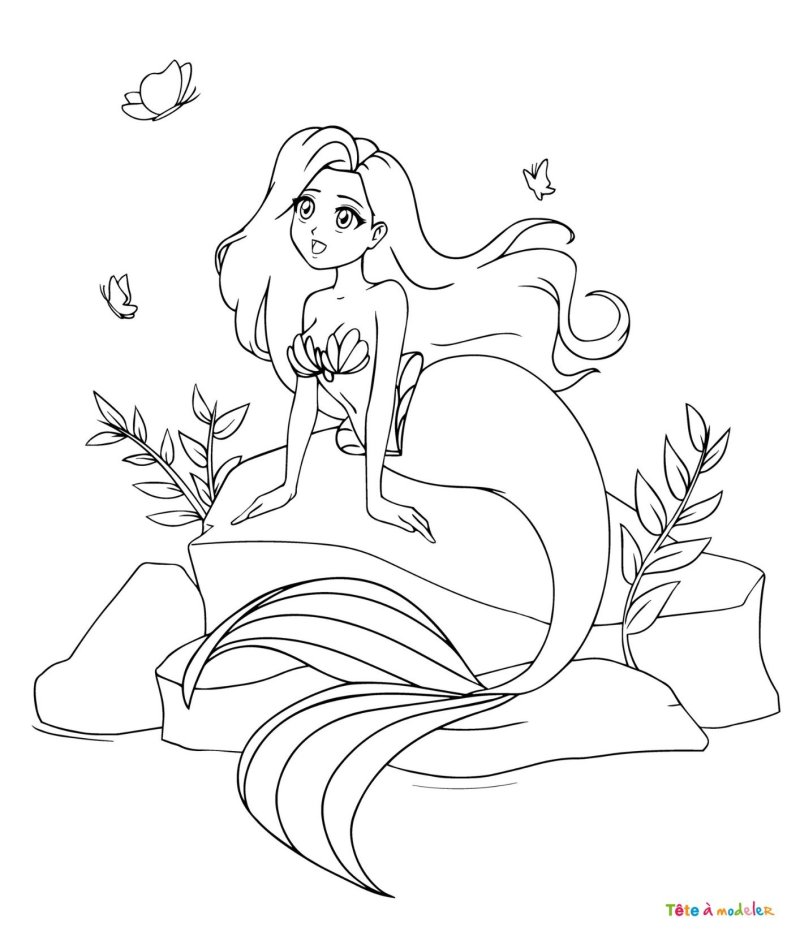 Coloriage sirène n°25
