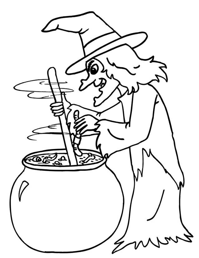 Coloriage sorcière #01