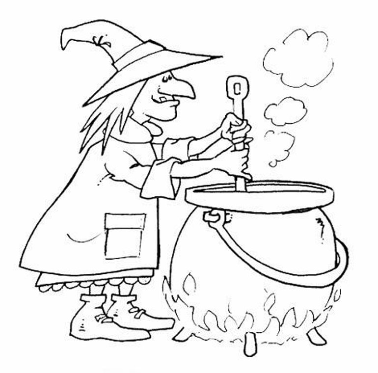 Coloriage sorcière #03