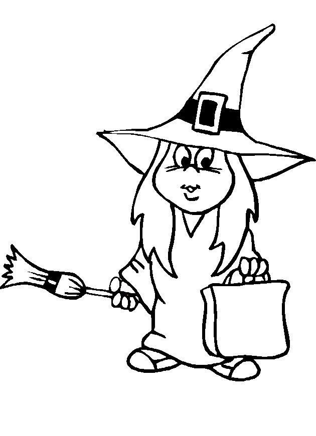 Coloriage sorcière #06