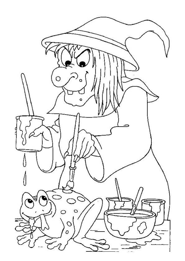 Coloriage sorcière #11