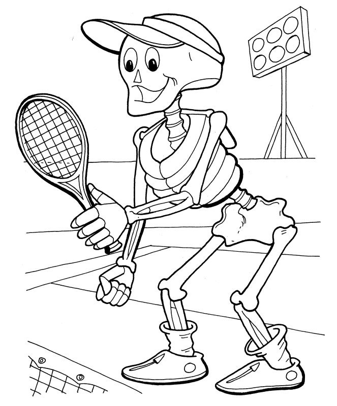 Coloriage squelette #05