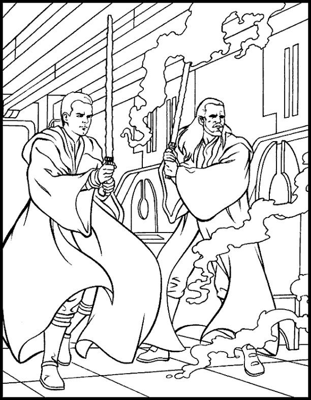 Coloriage Star Wars combat
