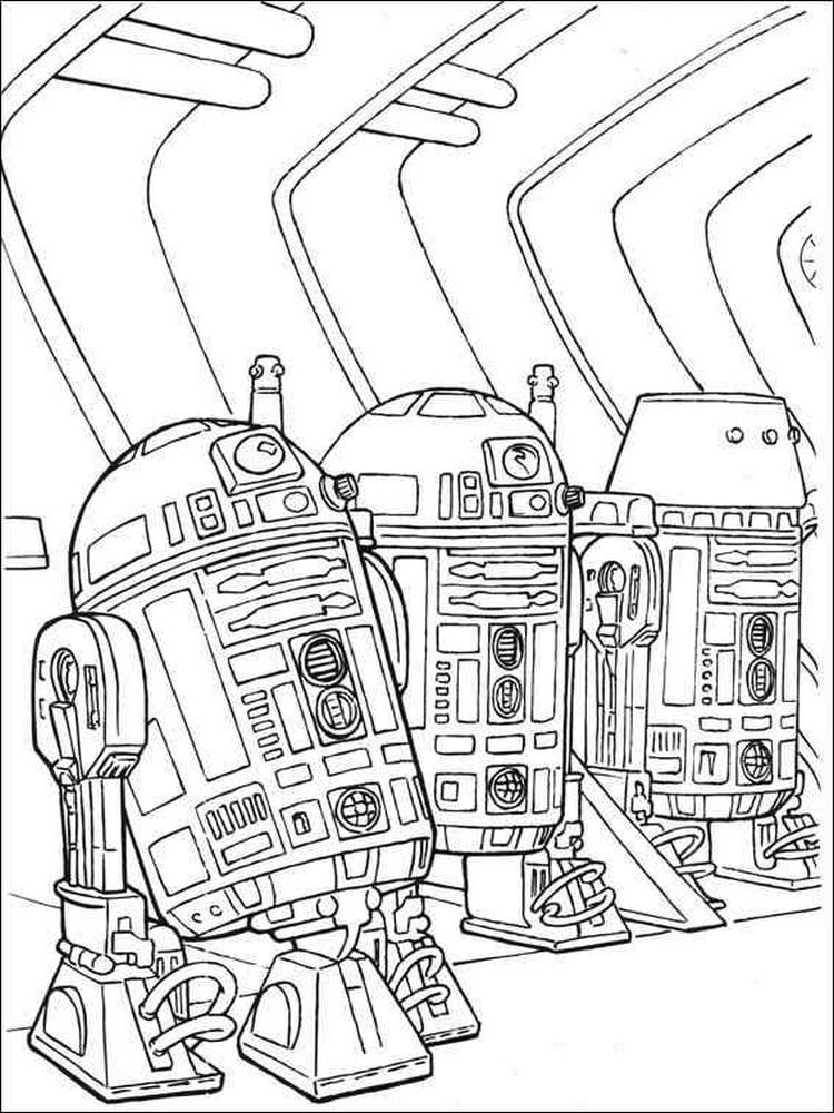 Coloriage Star Wars R2D2