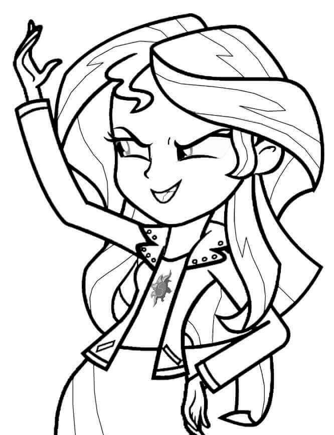 Coloriage Sunset Shimmer de My little Pony