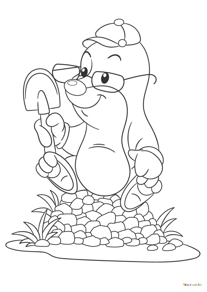 Coloriage taupe #05