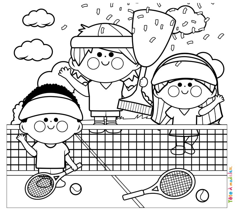 Coloriage tennis #03