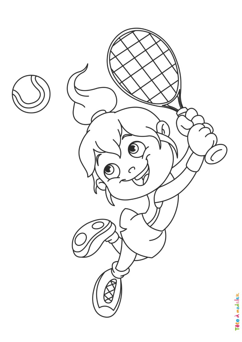 Coloriage tennis #05