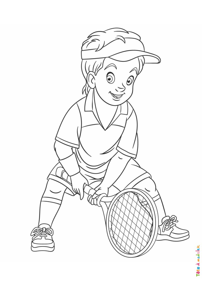 Coloriage tennis #06