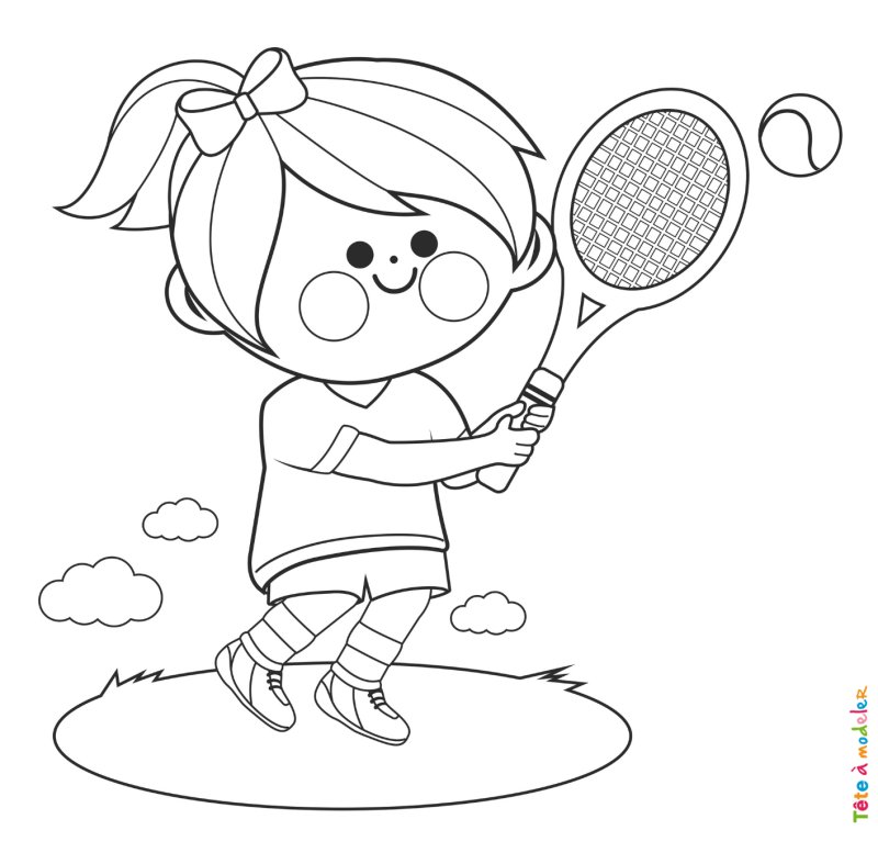 Coloriage tennis #07