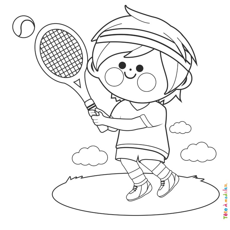 Coloriage tennis #08