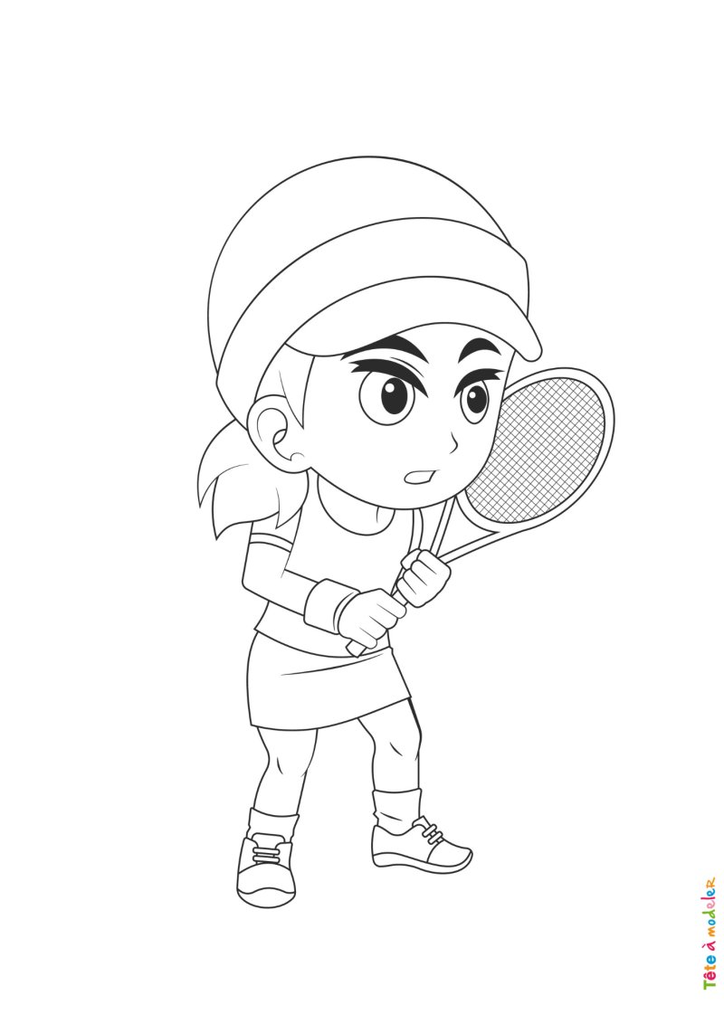 Coloriage tennis #09