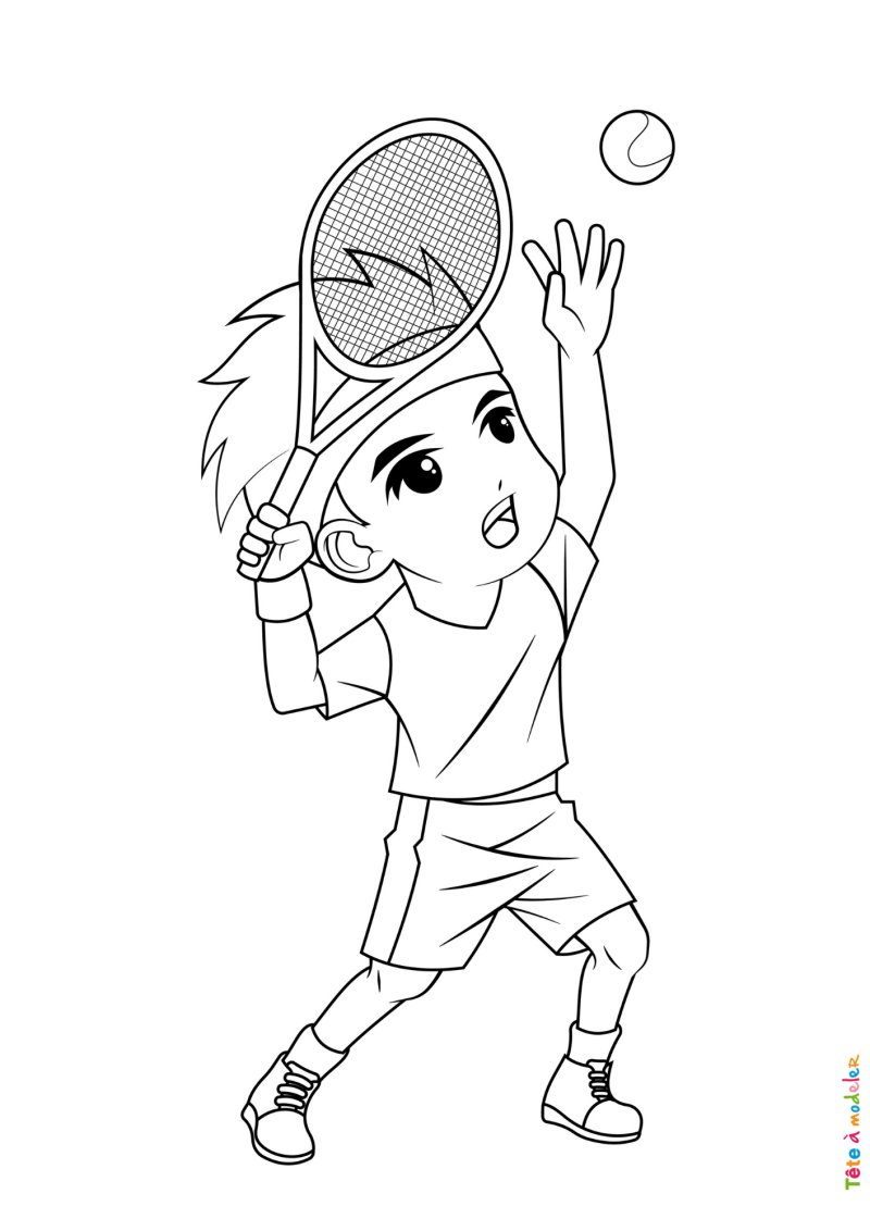 Coloriage tennis #10